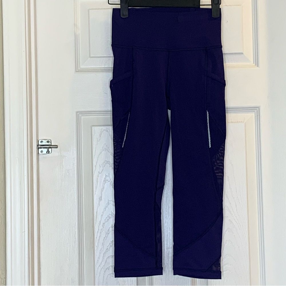 Lululemon Fast As Light Crop Legging Emperor Blue Purple Size 2